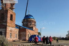 Освящение куполов Казанской церкви села Лапшово | Новь